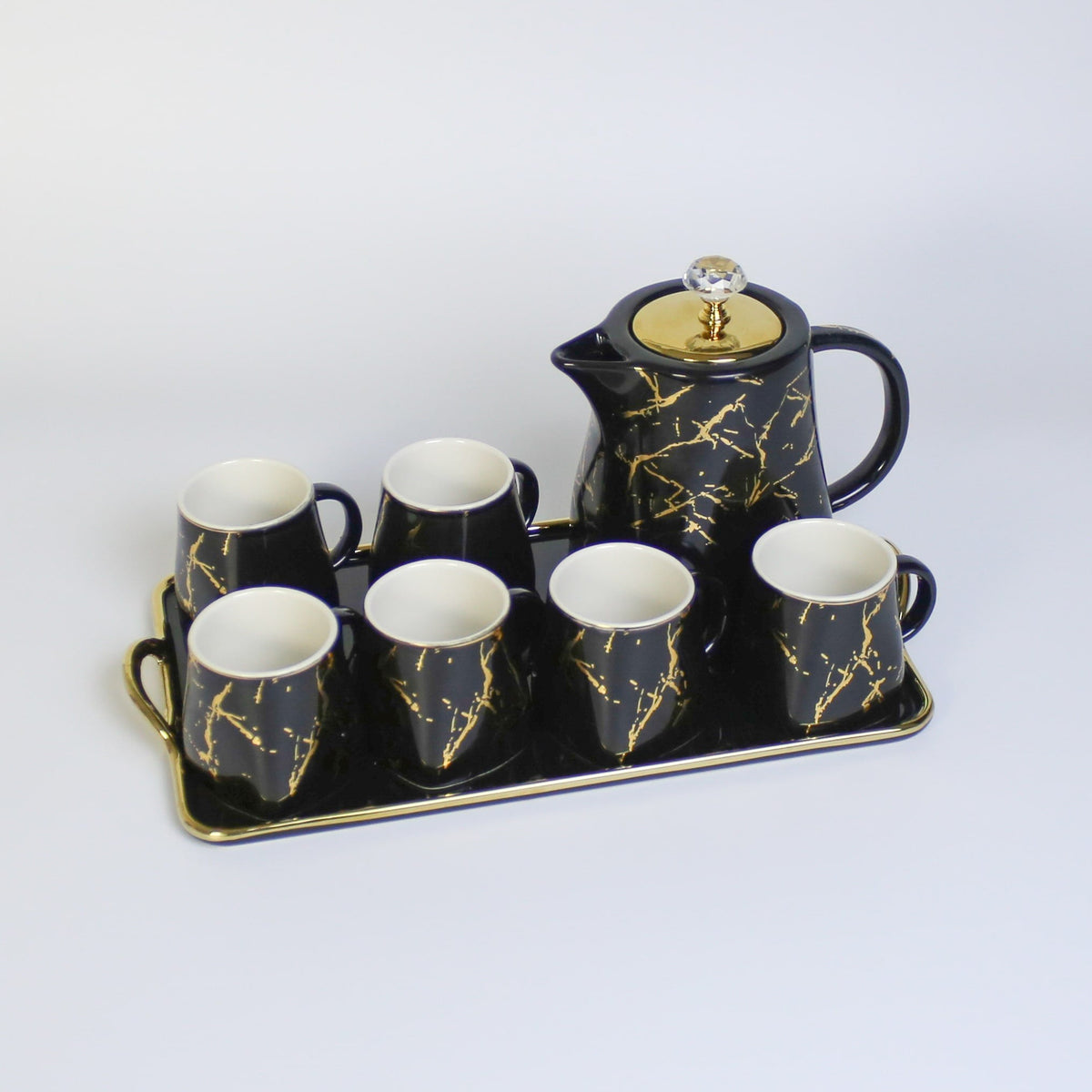Marble Magic Ceramic Coffee set Tea set 8-Pcs High Quality