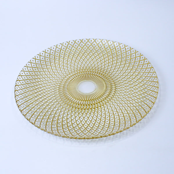 High Quality 13-Inches Glass Decoration Plate For Elegant Table Setting | Charger Plate | Serve Dry Fruits And Candies | Unique Party Favor