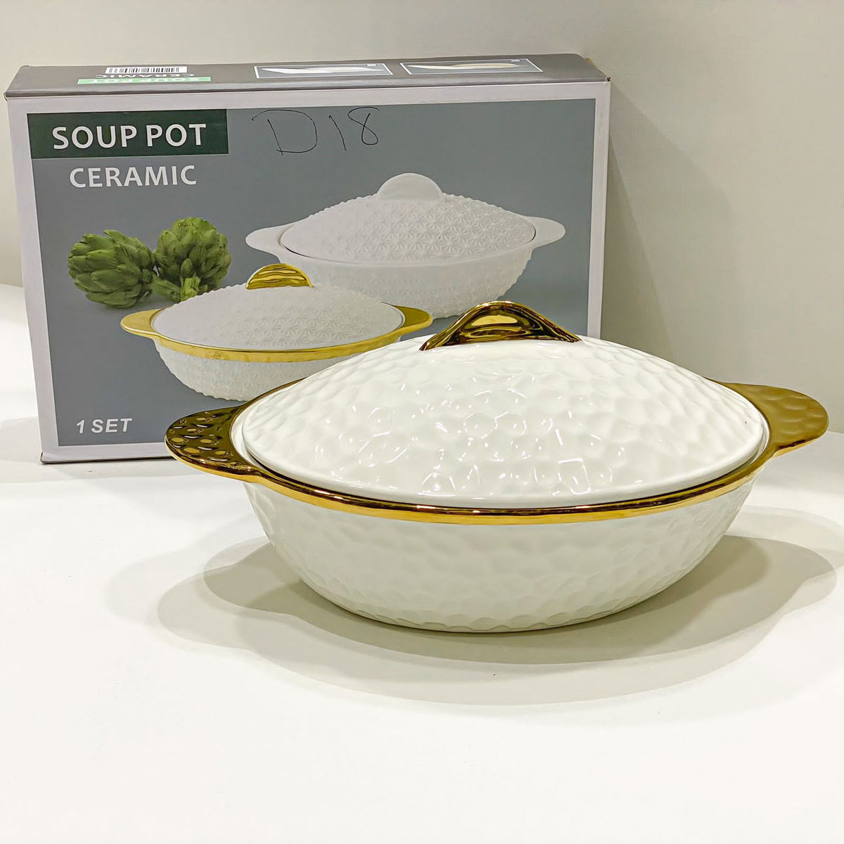Ceramic Bowl With Lid / Soup Tureen D-13