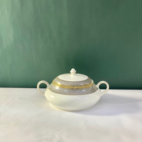 Ceramic Porcelain Serving Bowl with Lid - Design F